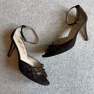 Chic Black Strappy Heels by